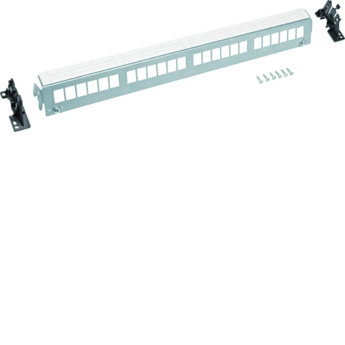 Patch Panel dla 24 modułów Keystone, bez modułów, szyna DIN lub płyta montażowa FZ24MK - obrazek 1