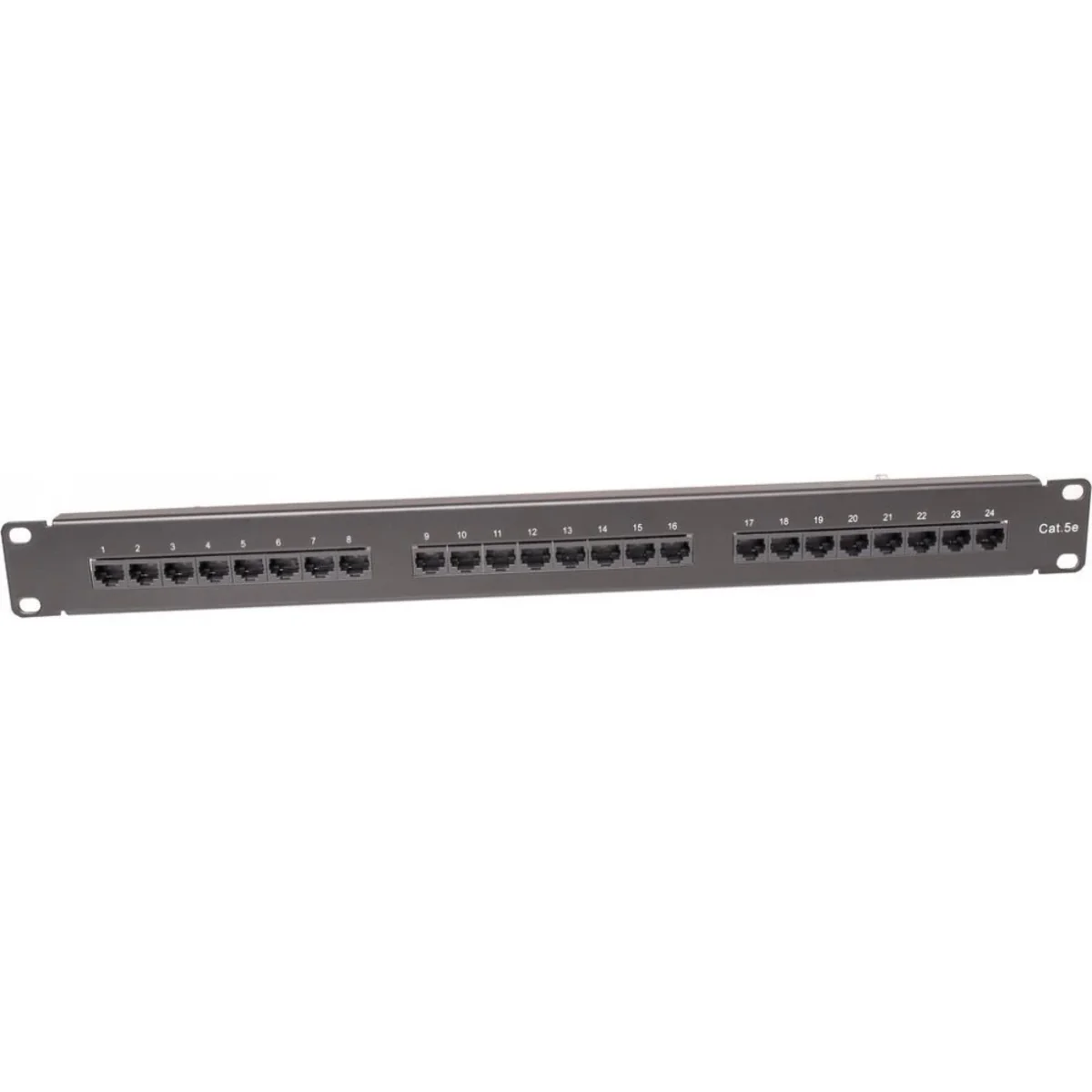Patch panel kat. 5e UTP 24 x RJ45 nieekranowany czarny CCAS-PA5E-24UTP - obrazek 1