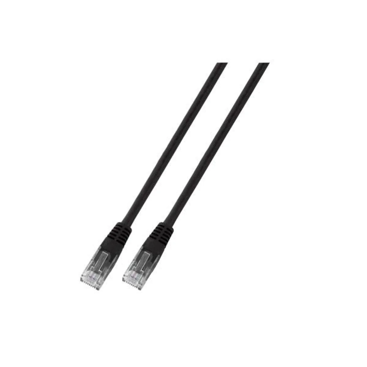 Patchcord RJ45 U/UTP kat. 5e PVC CCA czarny 1,5m PC-5EUTPPVC-BK1.5 - obrazek 1