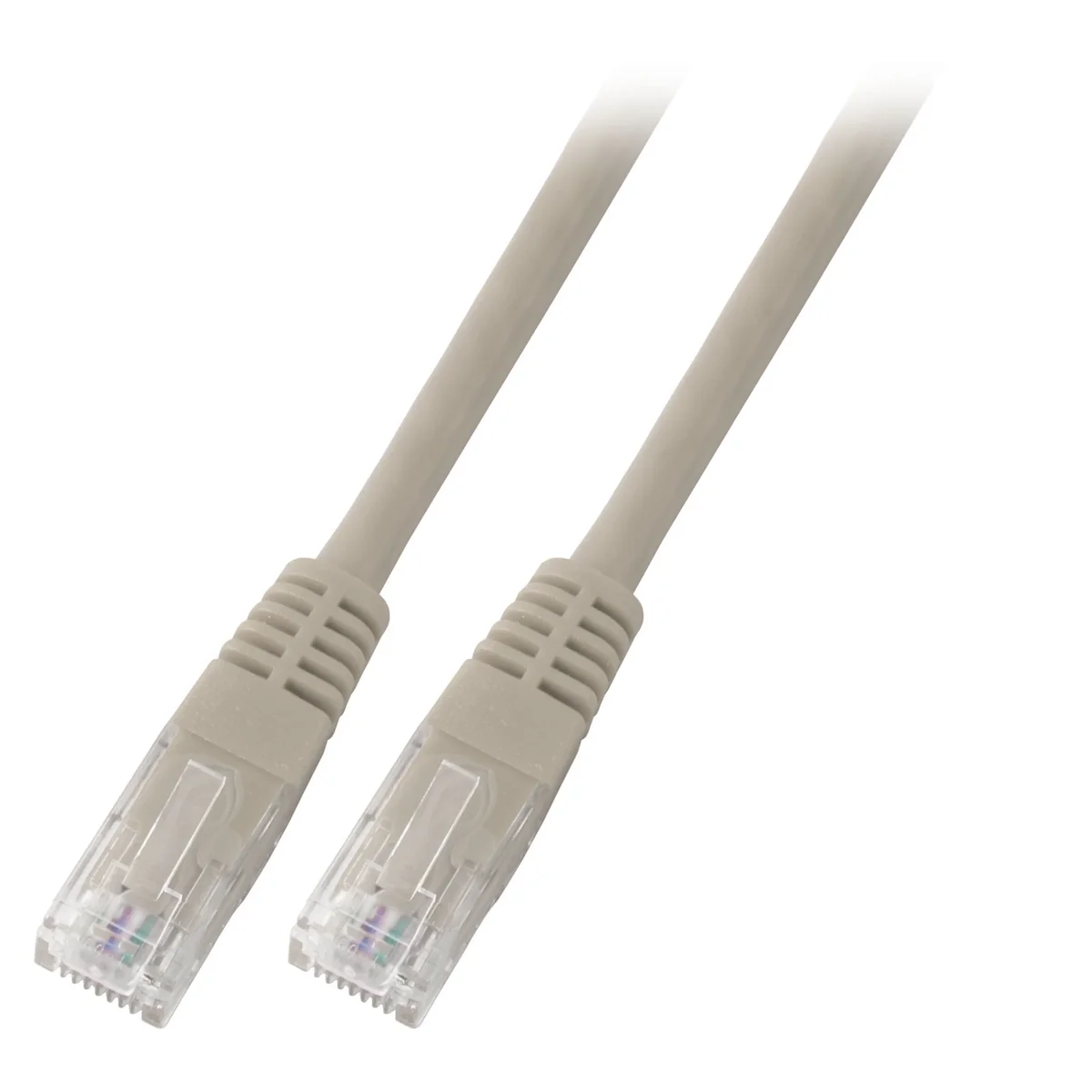 Patchcord RJ45 U/UTP kat. 5e PVC CCA szary 1m PC-5EUTPPVC-GY1 - obrazek 1