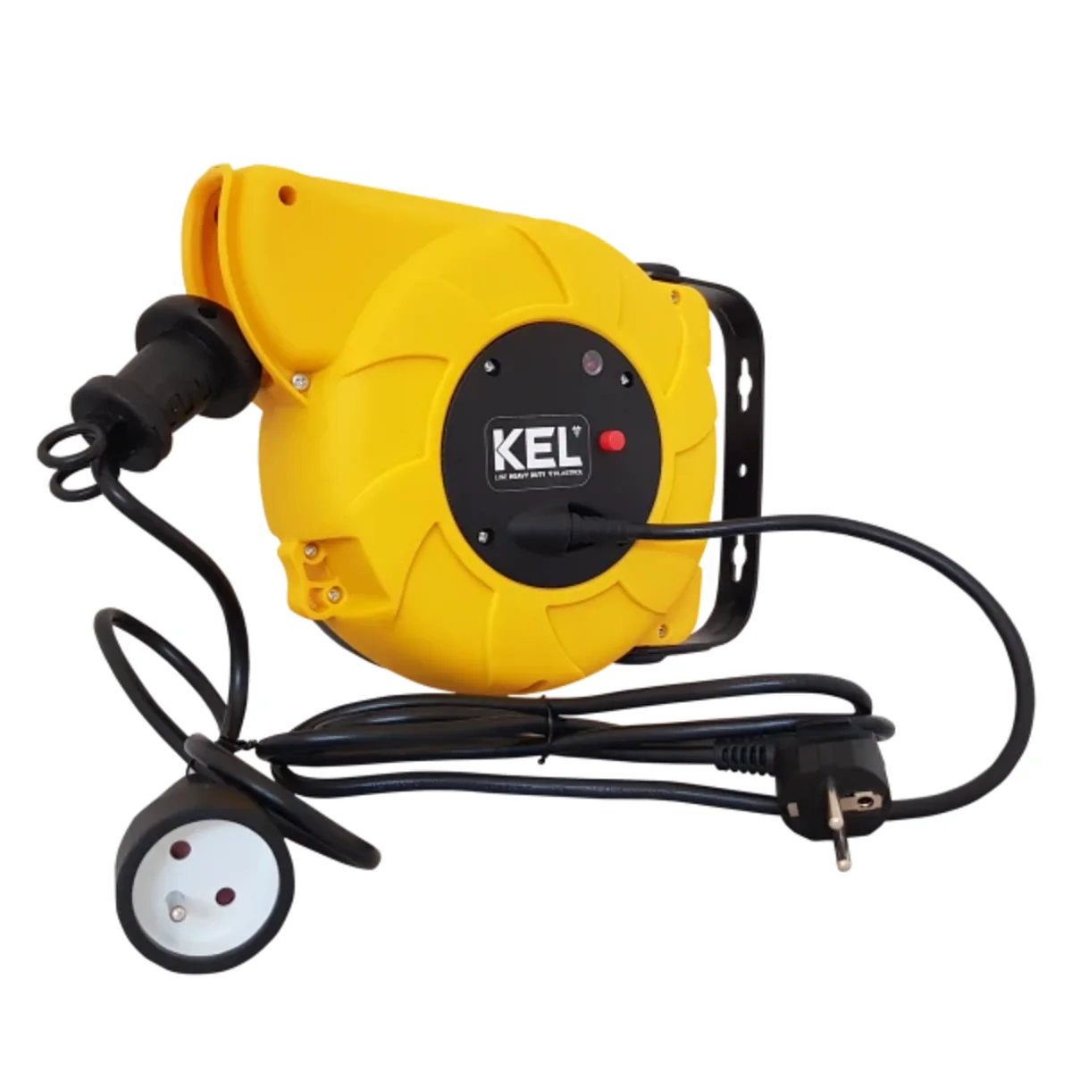 PB-AUTO Przedłużacz kasetowy automatyczny; H05VV-F; 3x1; 11+2m; żółto/czarny W-98746 - obrazek 1