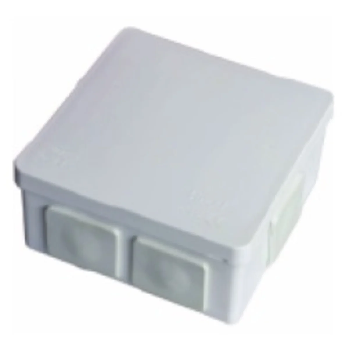 PF Puszka natynkowa z dławnicami gumowymi 6-wlotowa 86x86x40mm IP55 dekiel klik-klak biała 002-01