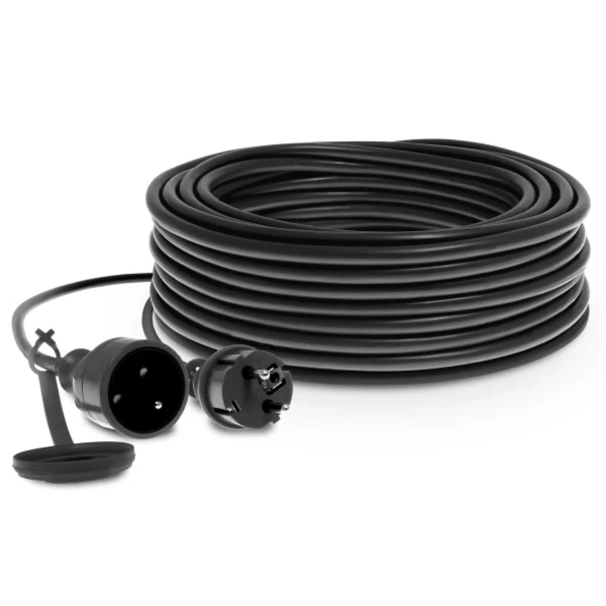 PJ-PRO/Z/20M/3X1,5/H05RR-F Przedłużacz jednogniazdowy warszatatowy PROFESSIONAL; IP44; 16A; H05RR-F; 3X1,5; 20m; czarny W-97022 - obrazek 1