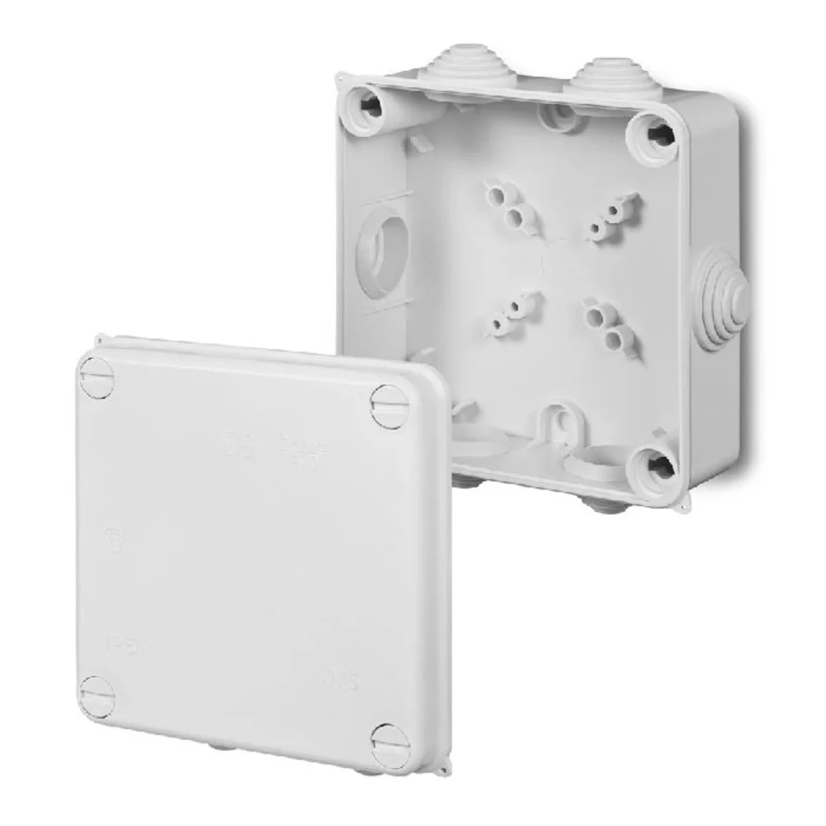 PK-4 puszka natynkowa z wkładem 5x16mm2 6 dławic IP 55 - kolor biały 0233-02 - obrazek 1