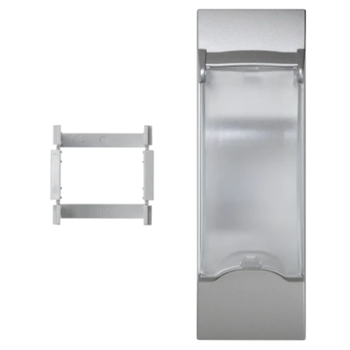 Płytka 3xK45 z pokrywą do aparatury modułowej 2-pol ALK aluminium KF03/8