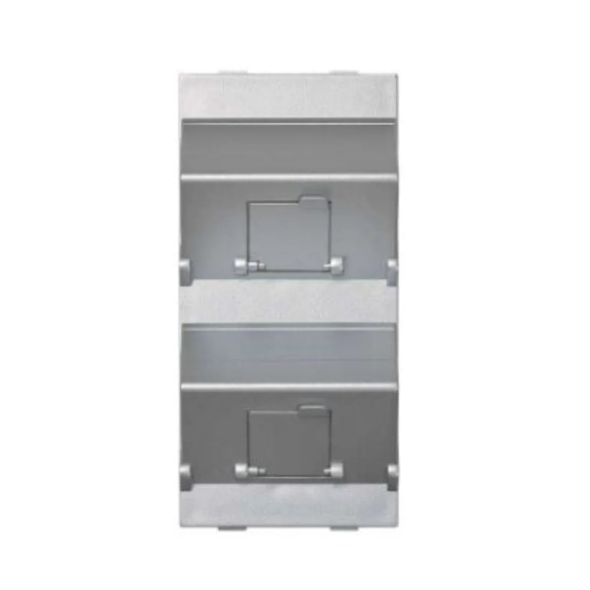Płytka CIMA do adapterów MD 2x skośna z osłonami aluminium S80B/8 - obrazek 1