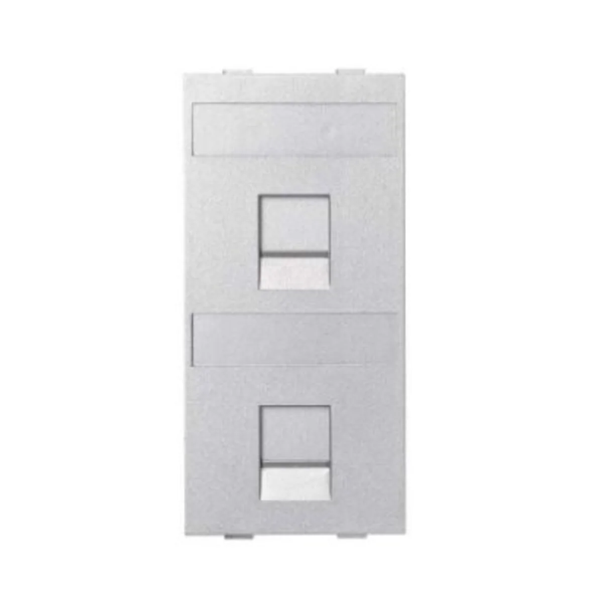 Płytka CIMA keystone 2x płaska uniwersalna z osłonami aluminium S76B/8 - obrazek 1