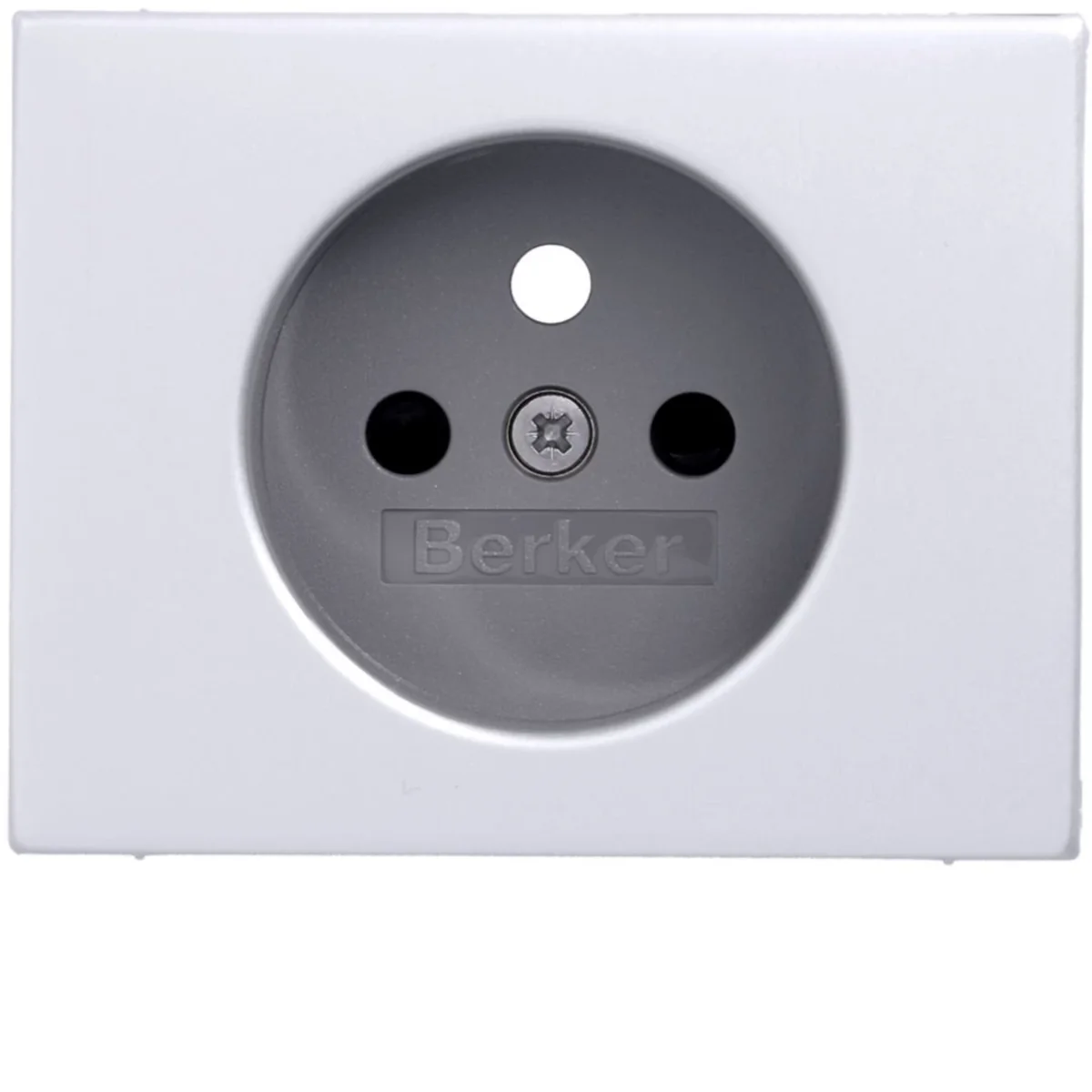 Płytka czołowa do gniazda z uziemieniem z przysłonami styków - Aluminium 3965757003 - obrazek 1