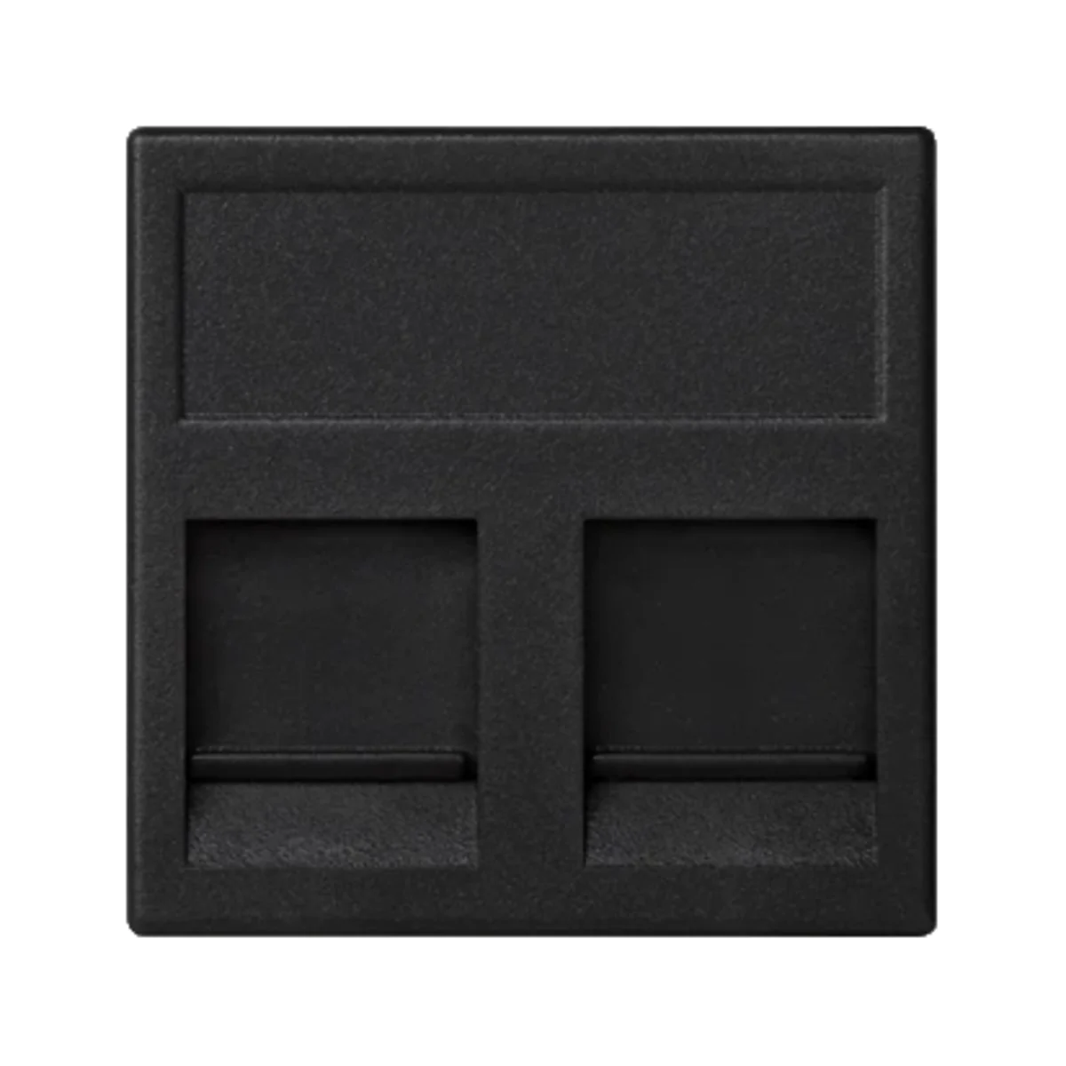Płytka K45 2x RJ z osłoną IBM szary grafit KB87/14 - obrazek 1