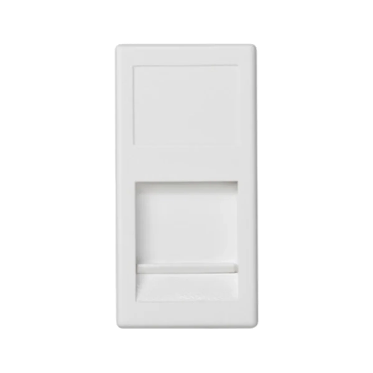 Płytka K45/2 1x RJ z osłoną 22,5x45mm INFRA+ czysta biel KA75/9 - obrazek 1