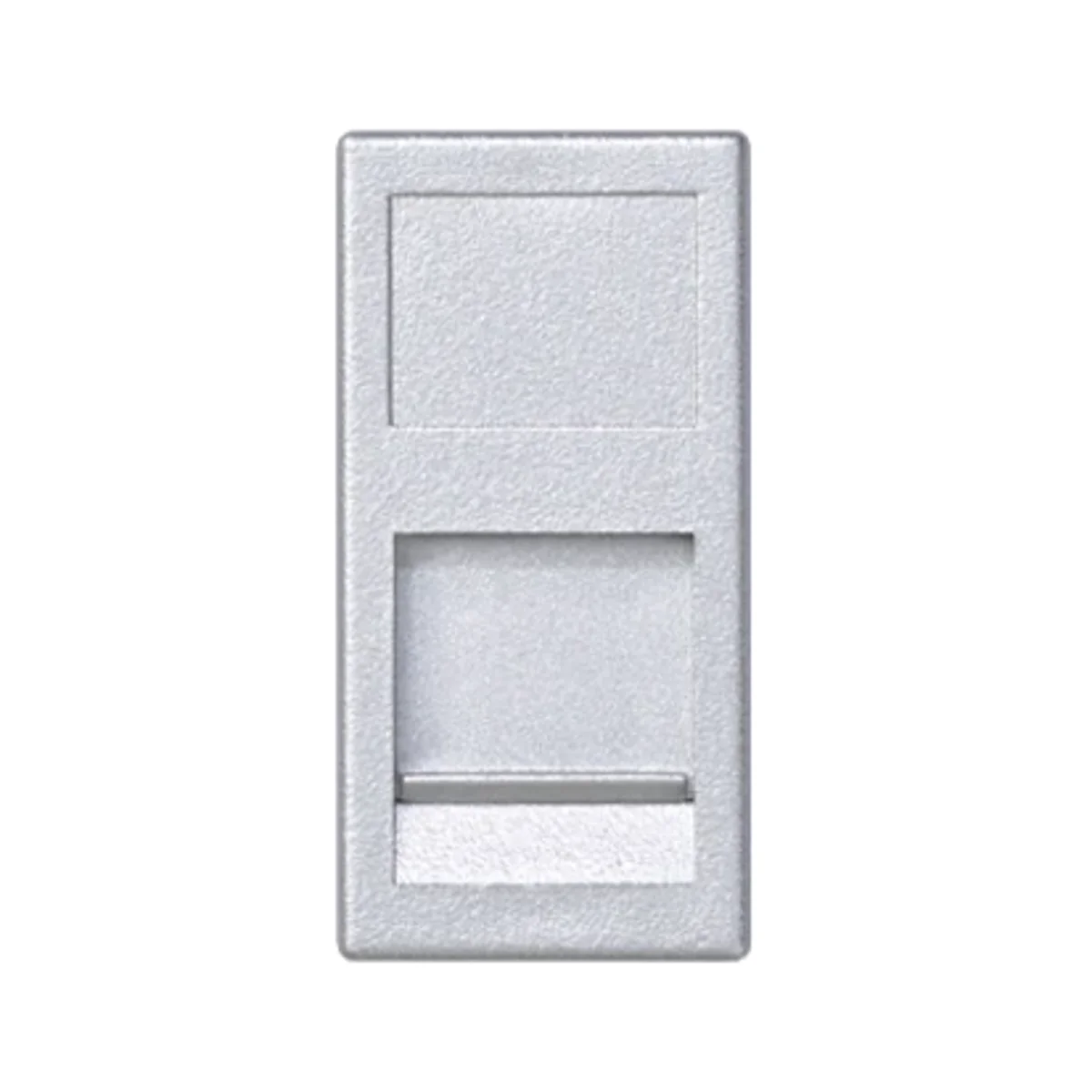 Płytka K45/2 1x RJ z osłoną 22,5x45mm uniwersalna aluminium KA76/8 - obrazek 1