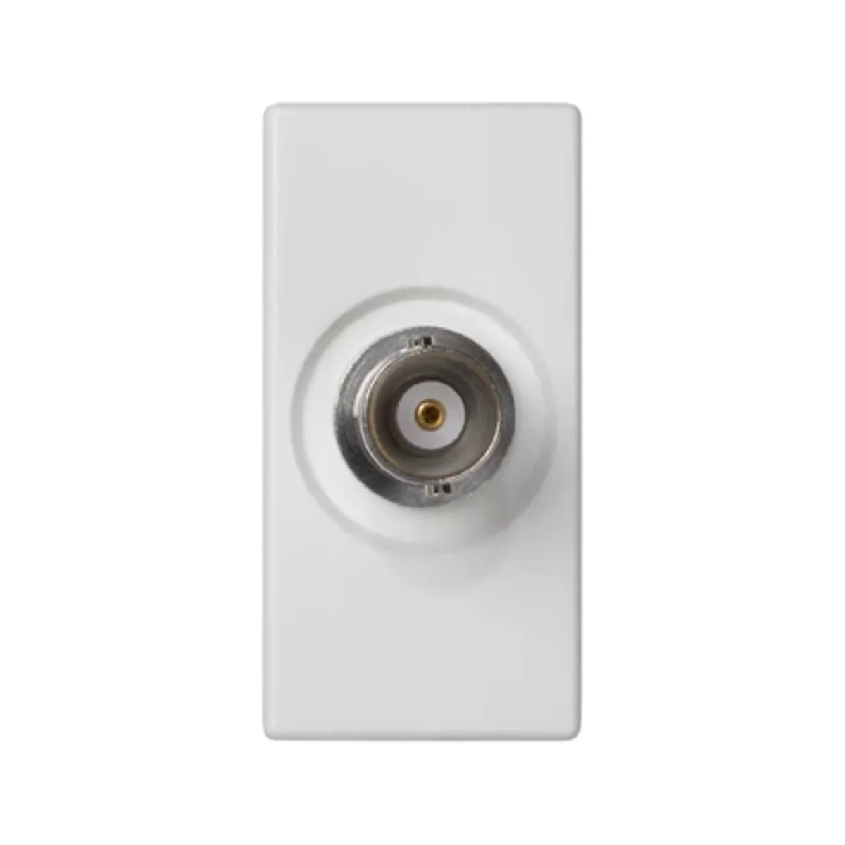 Płytka K45/2 złącza BNC 22, 5x45mm + wkład, czysta biel K102D/9