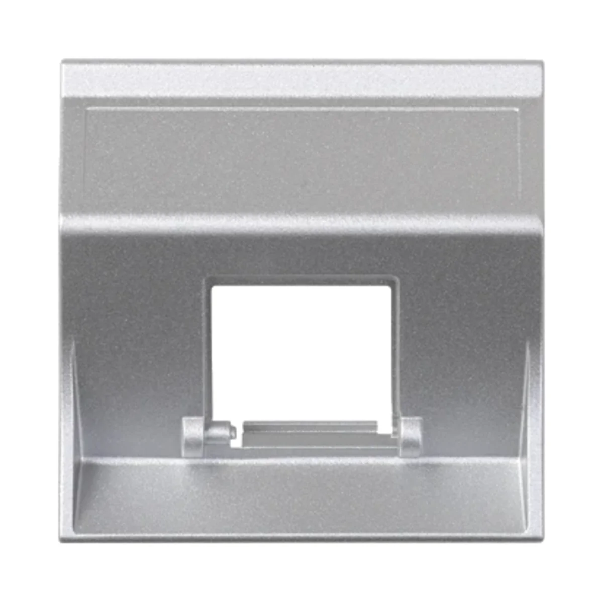 Płytka S500 1x RJ bez osłon skośna do adapterów MD aluminium 50000181-033 - obrazek 1