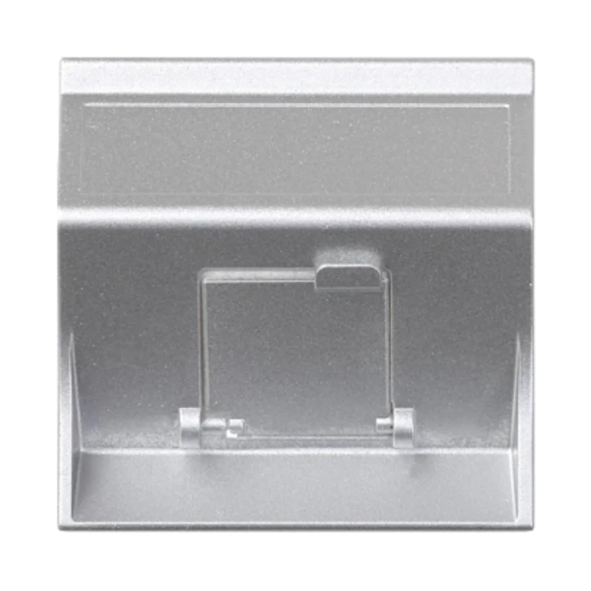 Płytka S500 1x RJ z osłoną skośna do adapterów MD aluminium 50000081-033 - obrazek 1