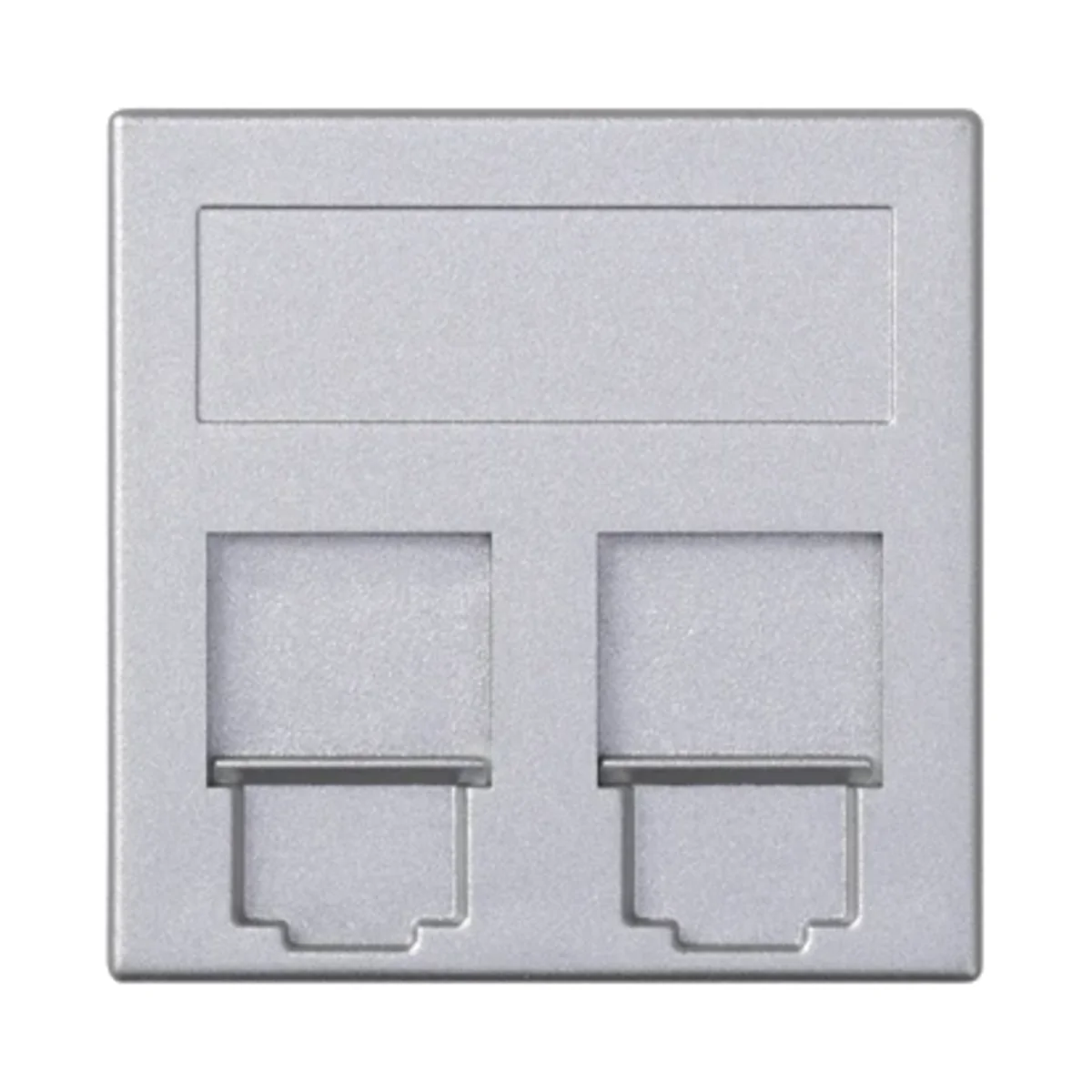 Płytka S500 2x RJ z osłonami NEXANS aluminium 50018089-033 - obrazek 1