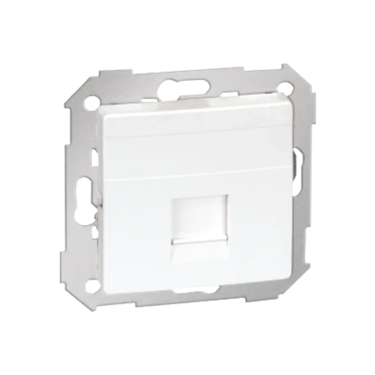 Pokrywa gniazda RJ45 1 gniazdo z adapterem i żaluzją biała 82005-30 - obrazek 1