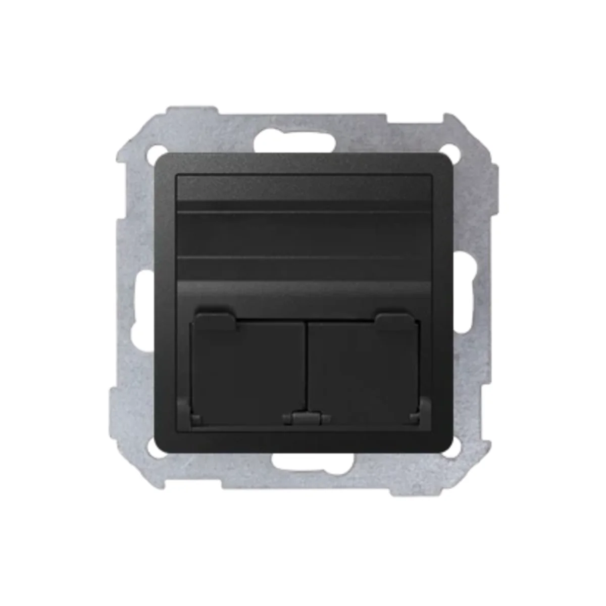 Pokrywa gniazda RJ45 x2 skośna grafit 82579-38 - obrazek 1