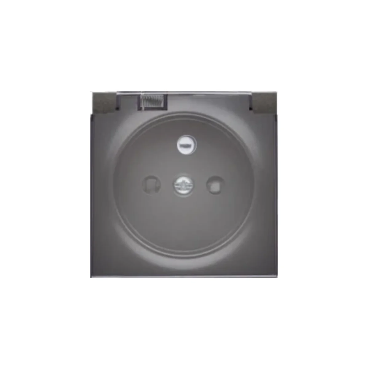 Pokrywa gniazda z uziemieniem i z klapką dymną IP44 grafit 82068KD-38 - obrazek 1