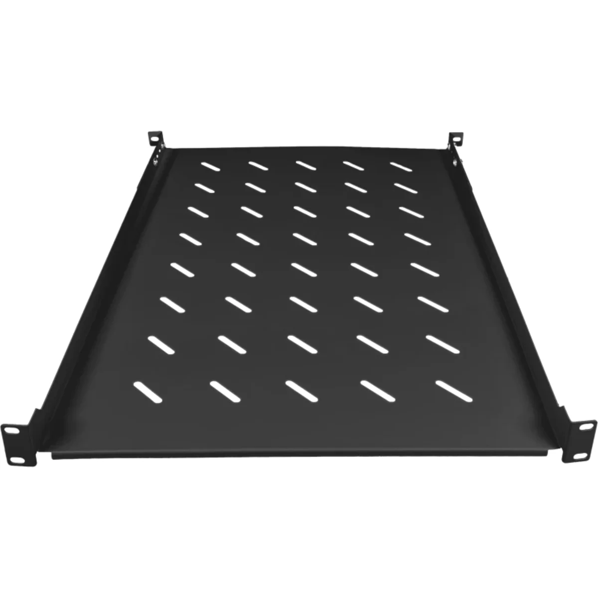 Półka stała 19 1U głęb. 750mm, czarna, 4 punkty mocowania ALANTEC SA-P-19-1U-750-4-C