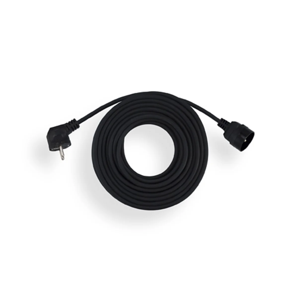 Przedłużacz 1-krotny, 1x2P+Z gumowy czarny H05RR-F 3x1mm² - 20m 250V~/10A PS-1020G PS-1020G - obrazek 1