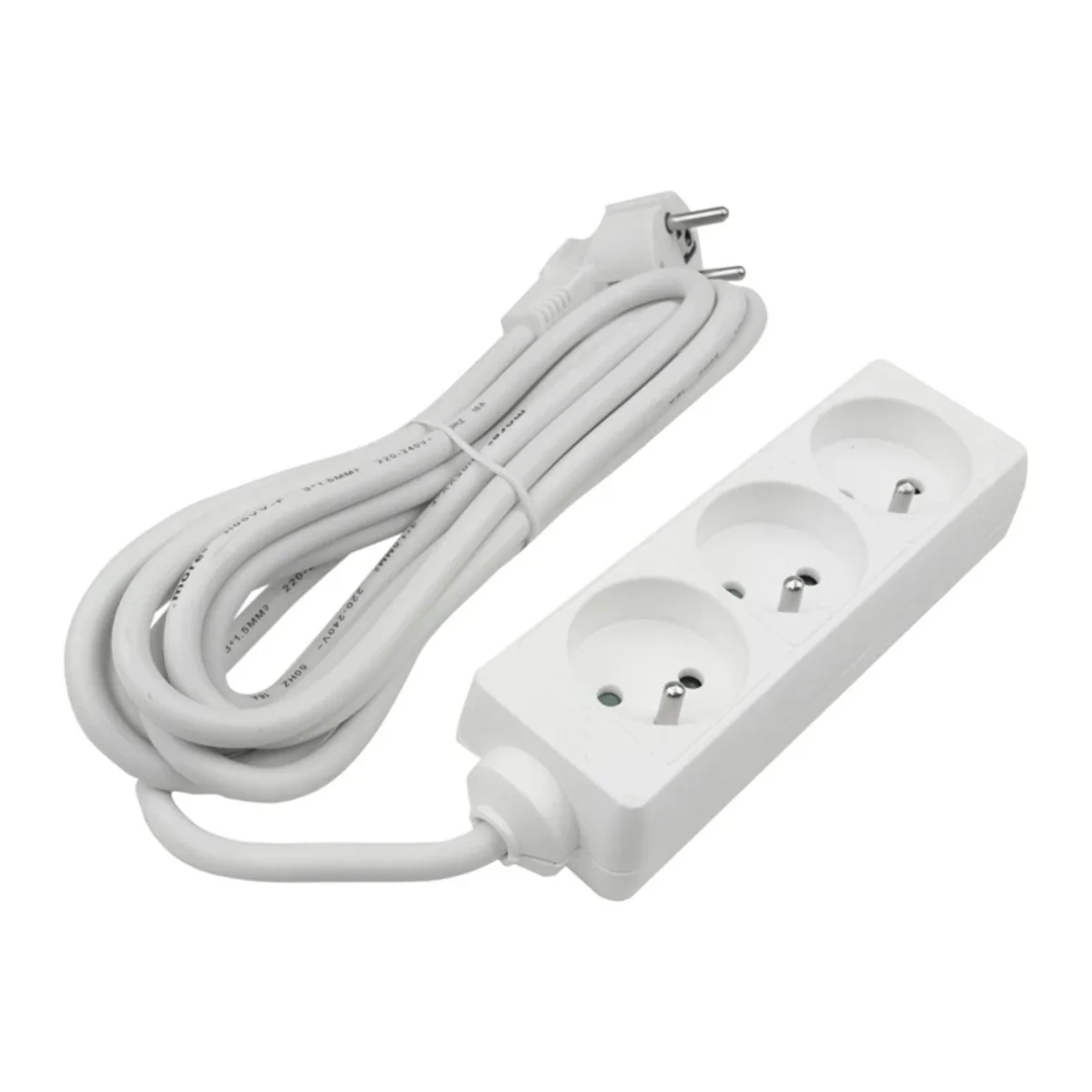 Przedłużacz 3 gniazda 3m z/u 3x1.5mm2 BIAŁY M20552 - obrazek 1