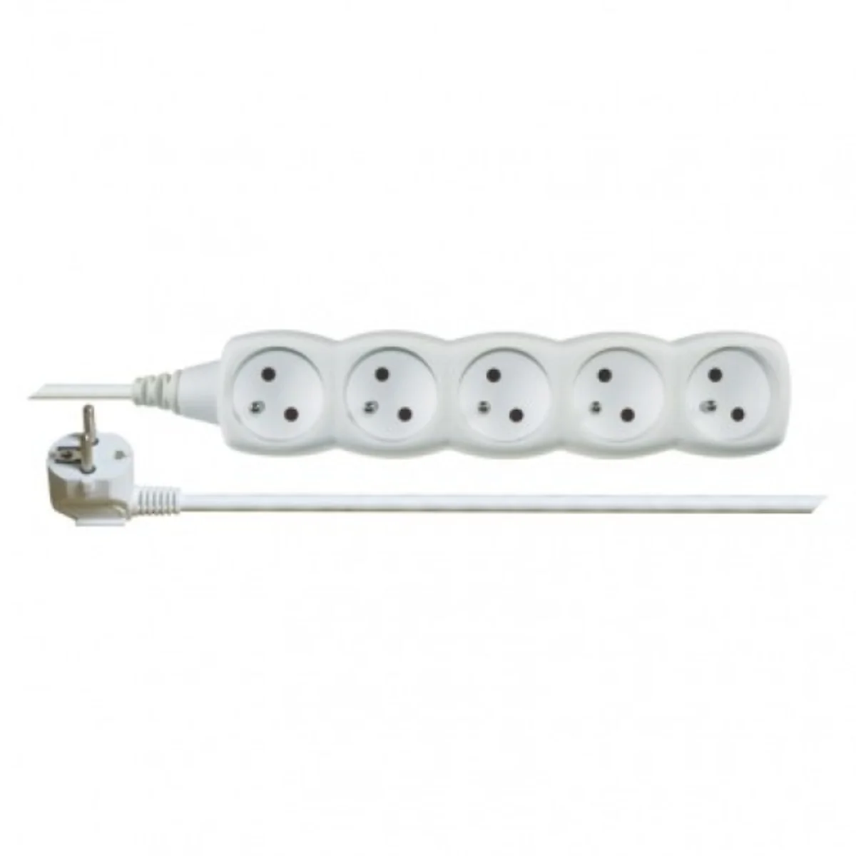 Przedłużacz 5 m / 5 gniazd / biały / PVC / 1 mm2 P0515 - obrazek 1