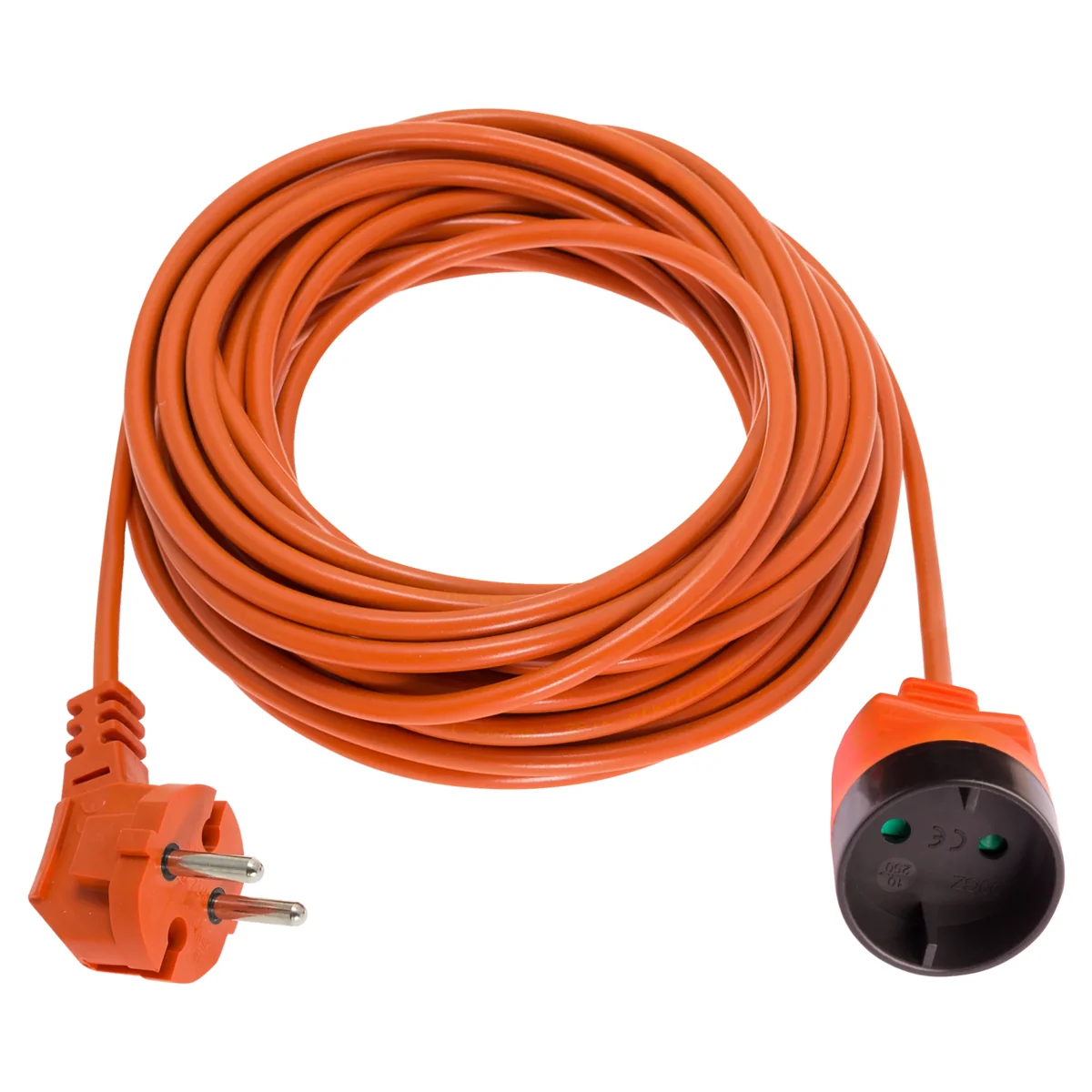 Przedłużacz ogrodowy 1-krotny, 1x2P pomarańczowy PVC 2x1mm² - 25m 250V~/10A PK-1025 PK-1025 - obrazek 1
