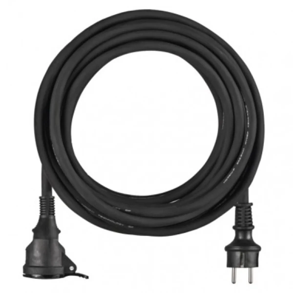 Przedłużacz ogrodowy 10 m / 1 gniazdo / czarny / guma-neopren / 230 V / 1,5 mm2 P01710 - obrazek 1