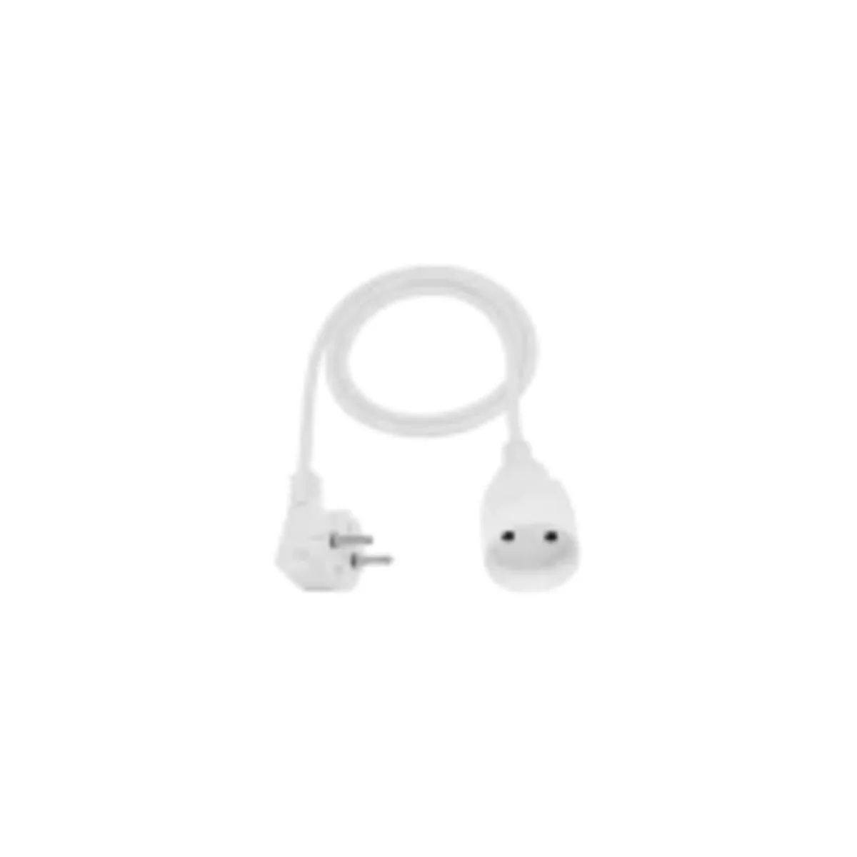Przedłużacz przenośny 1-krotny, 1x2P biały 250V~/10A 2x1mm² PVC - 3m z zalewaną wtyczką kątową Classic PS-13 PS-13 - obrazek 1