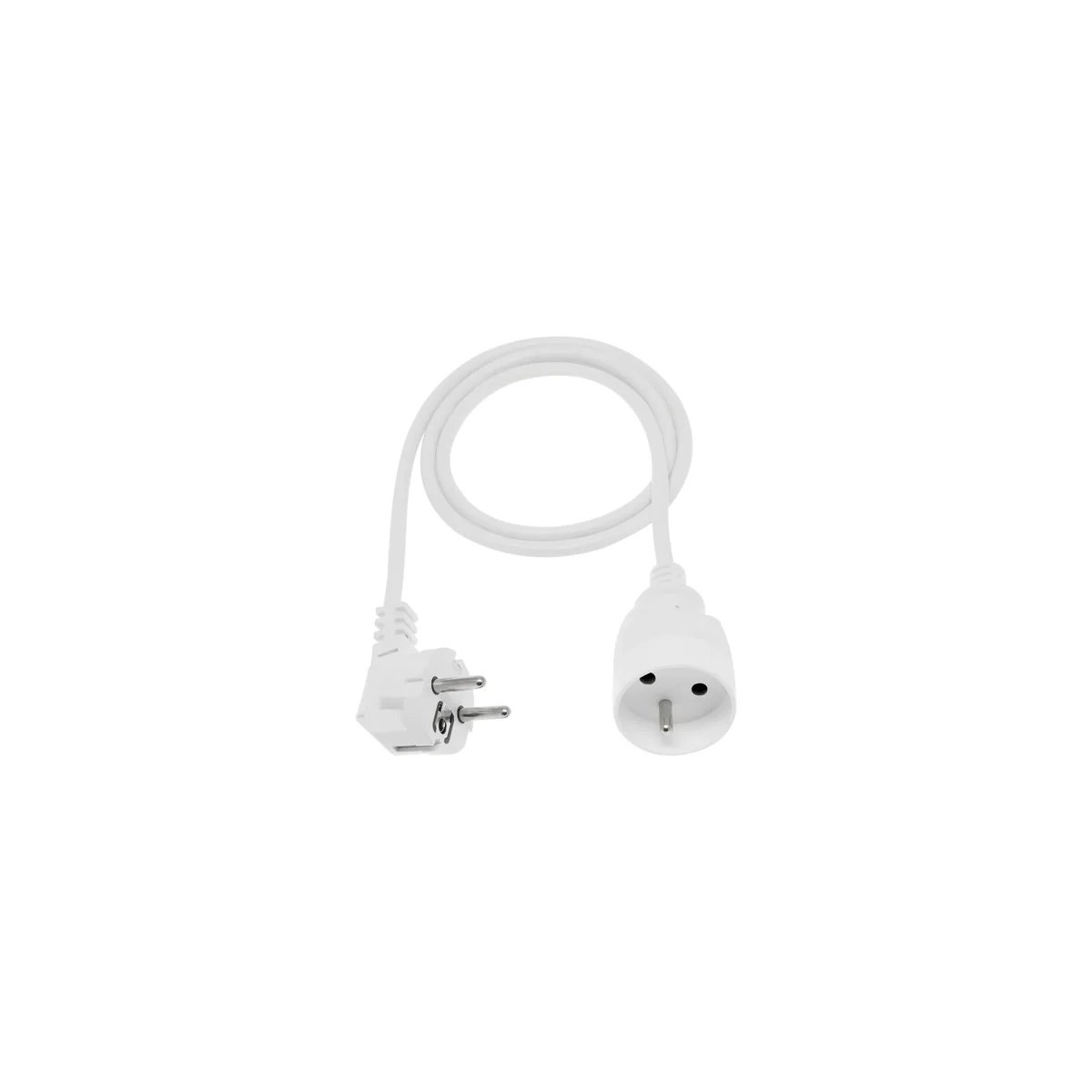 Przedłużacz przenośny 1-krotny, 1x2P+Z biały 250V~/10A 3x1mm² PVC - 7m z zalewaną wtyczką kątową UNISCHUKO, Economic EPS-107 EPS-107 - obrazek 1