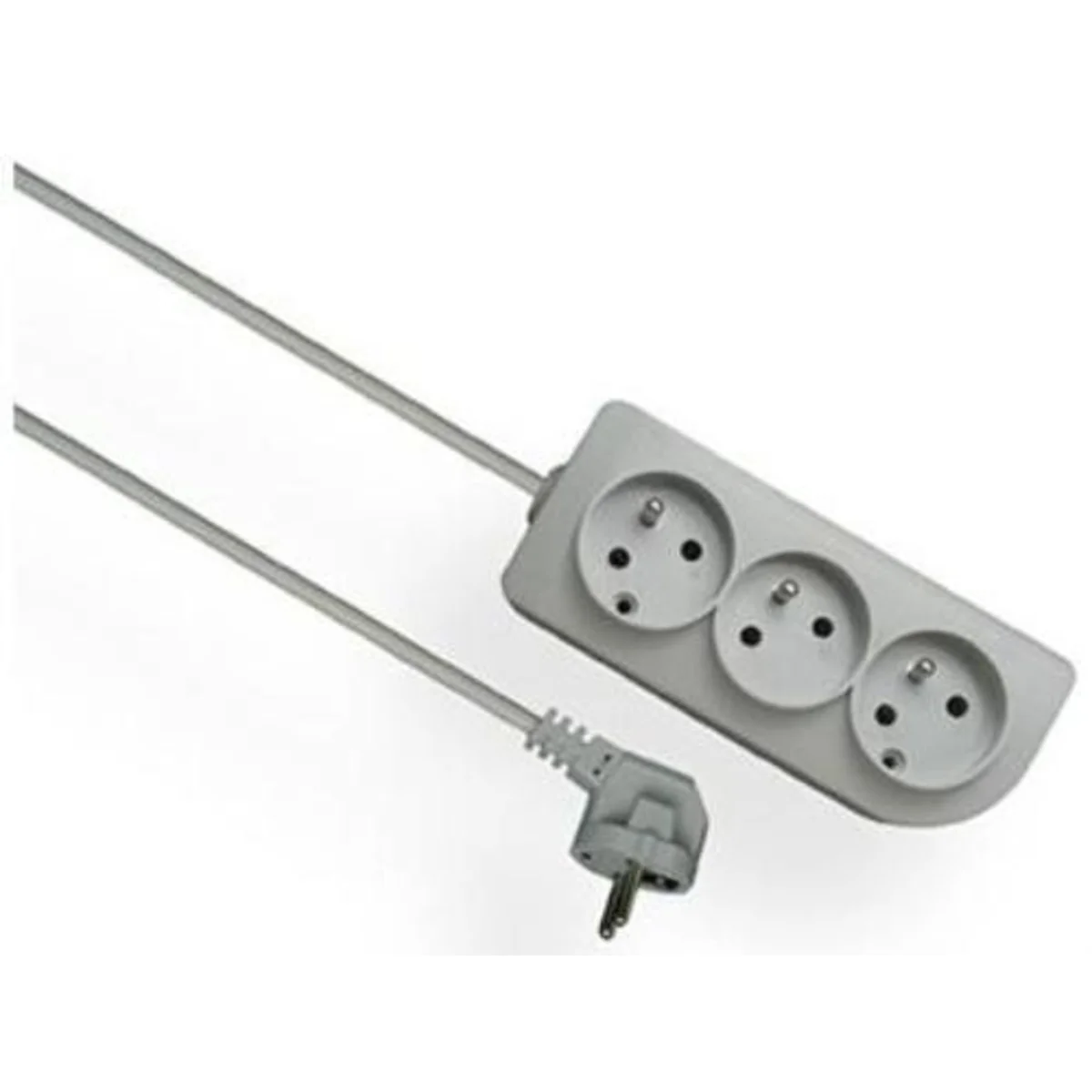 Przedłużacz przenośny 3-krotny, 3x2P+Z brązowy 250V~/10A 3x1mm² PVC- 3m z zalewaną wtyczką kątową UNISCHUKO i otworami do montażu, Classic PSN-303-3 PSN-303-3 - obrazek 1