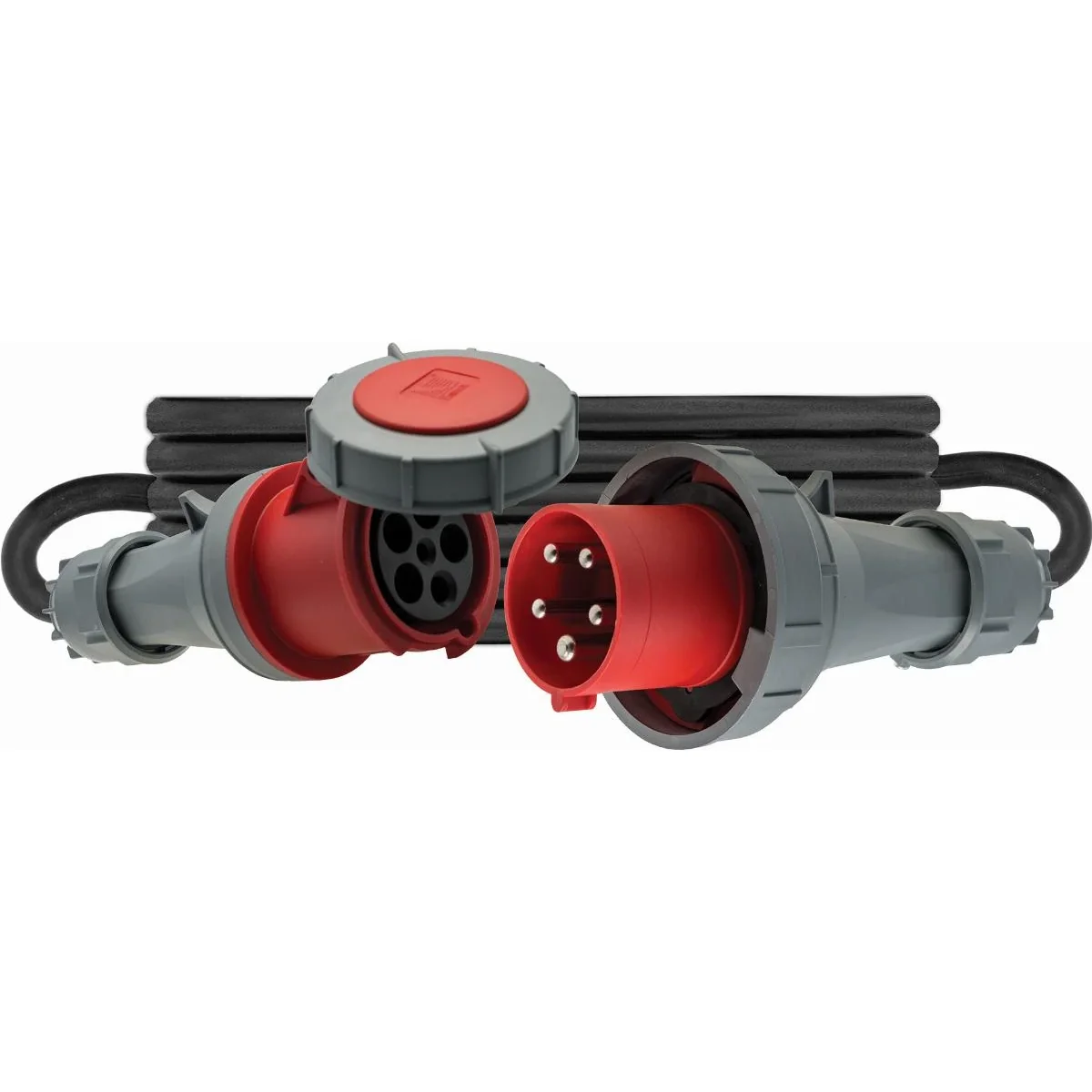 Przedłużacz siłowy z przewodem H07RN-F 5x10mm2 - 30m, gniazdo: 63A/5P, wtyczka: 63A/5P, 400V, IP65 B.1137-30 - obrazek 1
