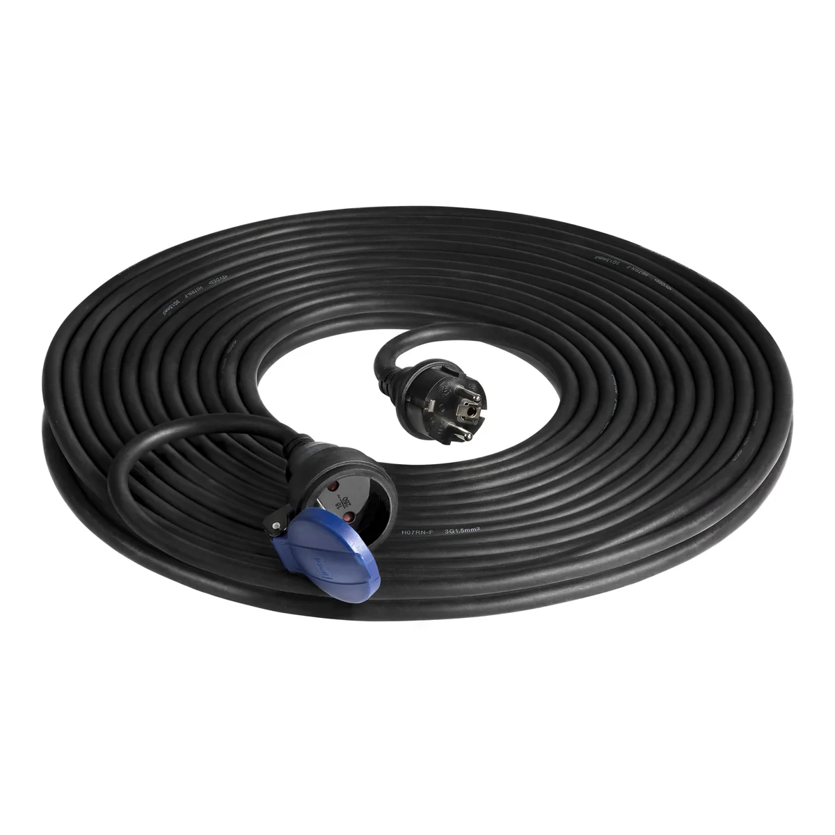 Przedłużacz warsztatowy bryzgoszczelny 2P+Z kabel gumowy olejoodporny H07RN-F 3x1,5mm2 IP44 20m OR-AE-13169/20M - obrazek 1
