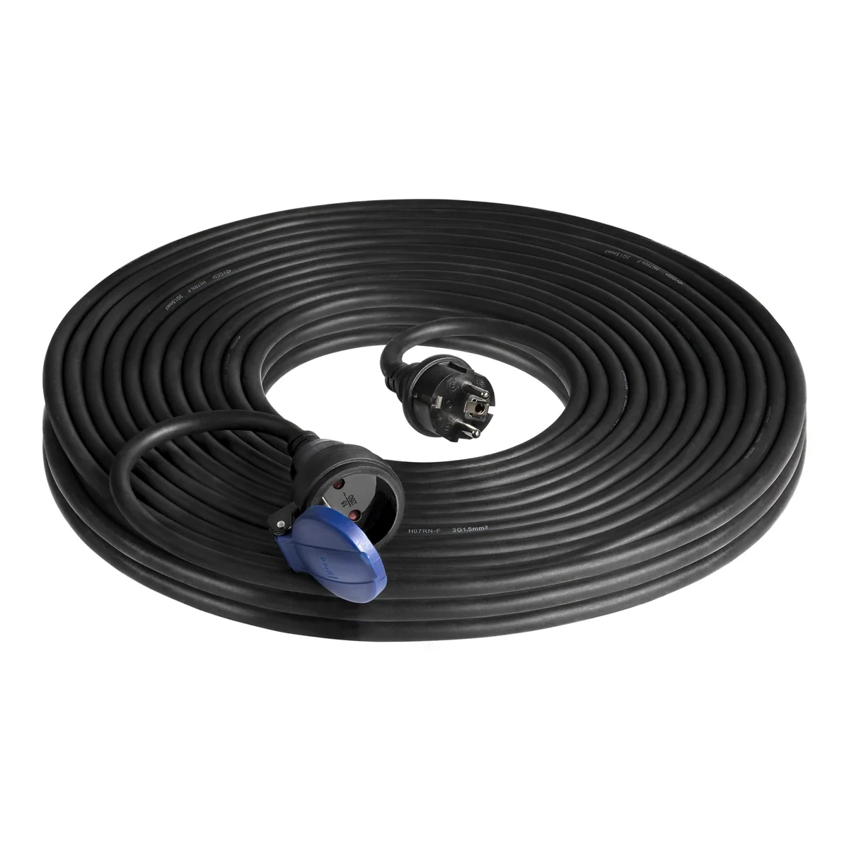 Przedłużacz warsztatowy bryzgoszczelny 2P+Z kabel gumowy olejoodporny H07RN-F 3x1,5mm2 IP44 30m OR-AE-13169/30M - obrazek 1