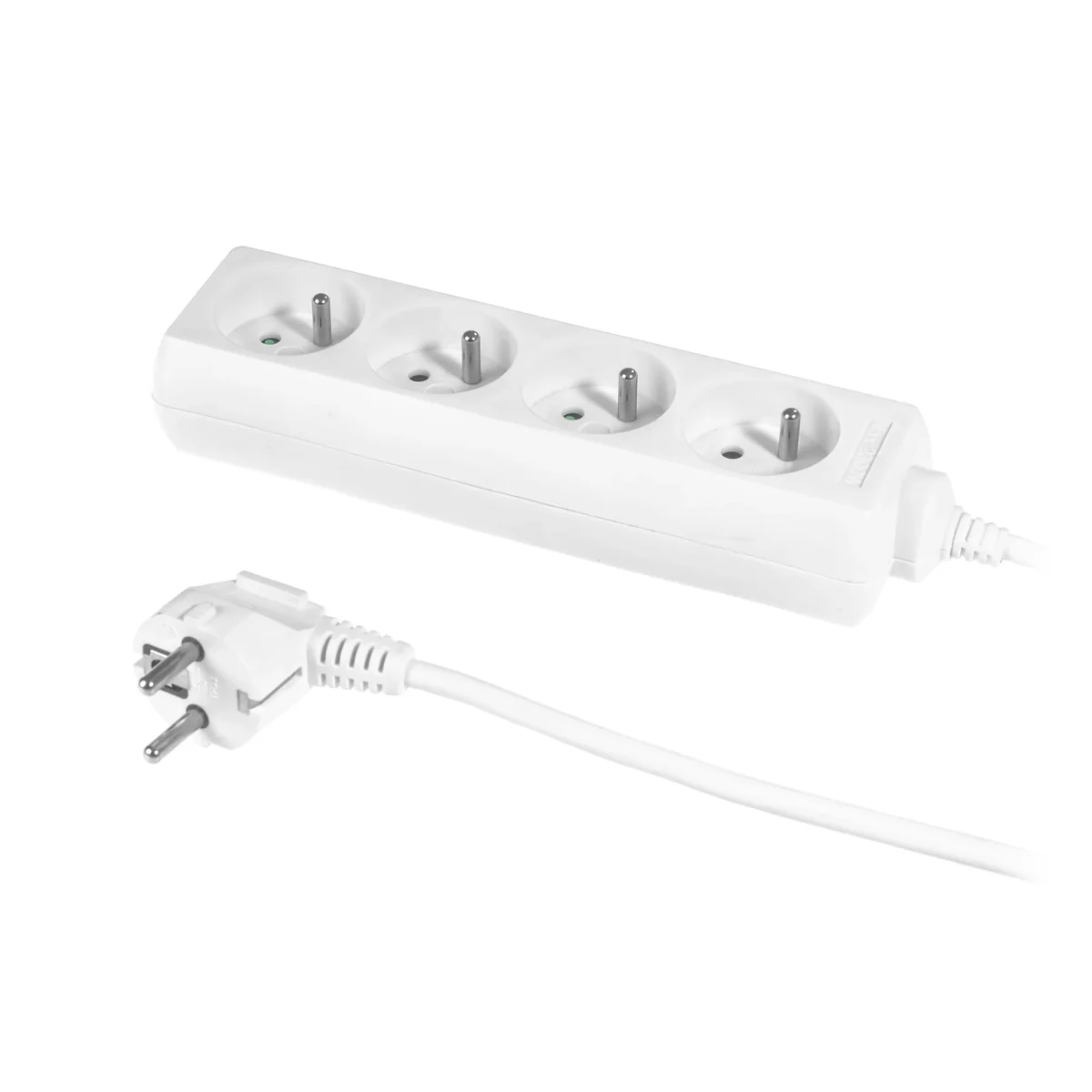 Przedłużacz z czterokrotnym gniazdem;ECO 4X2p+Z 10A 1,5m biały W-97480 - obrazek 1