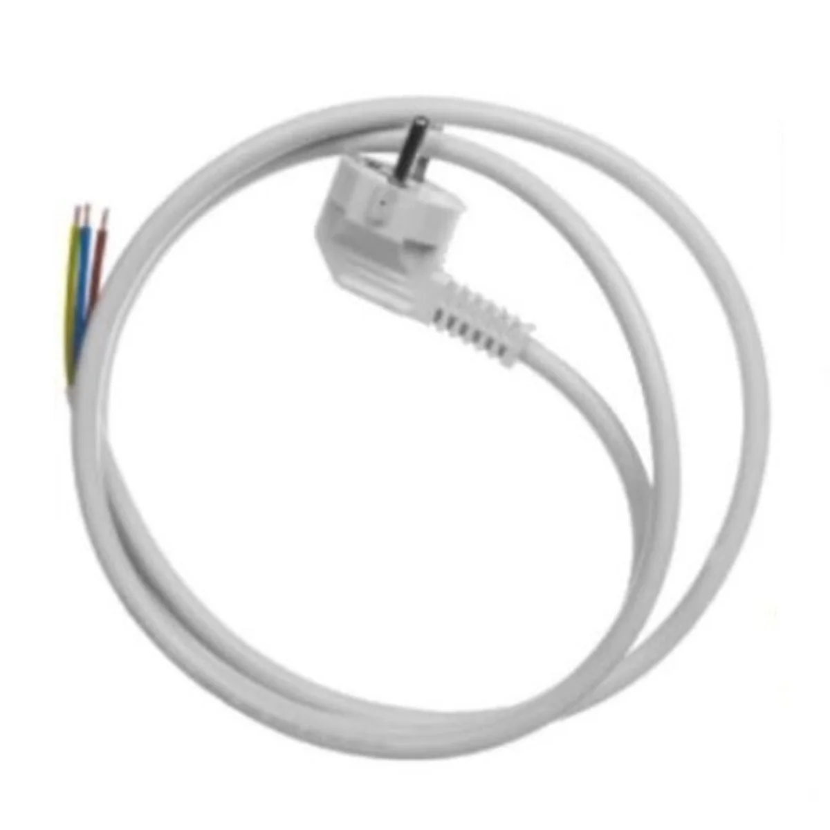 Przewód H03VV-F(OMY) 3x1 5m 300/300V z wtyczką kątową uni-schuko biały 931-51K - obrazek 1