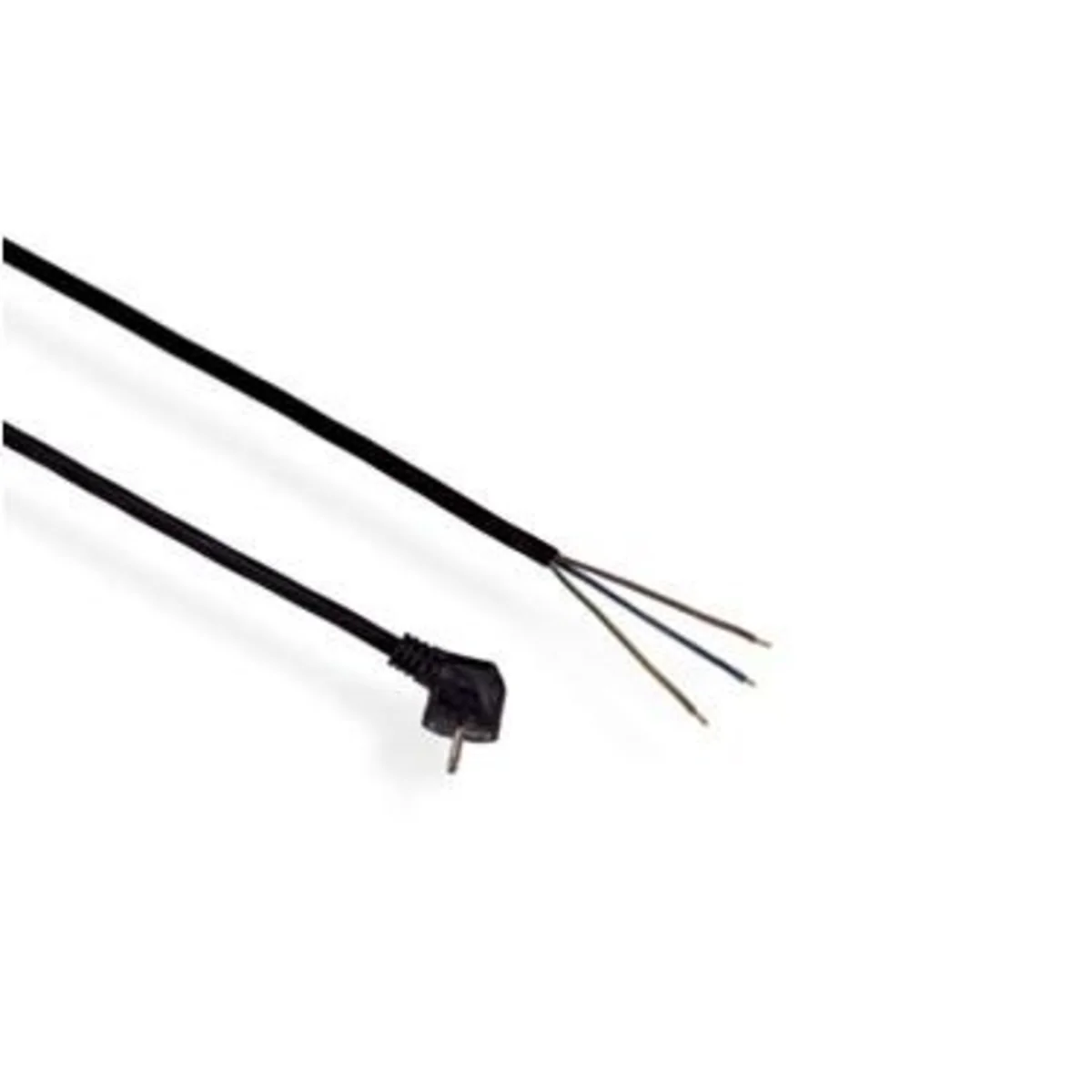 Przewód przyłączeniowy gumowy z zalewaną wtyczką kątową UNISCHUKO czarny 250V~/10A H05RR-F 3x1mm² - 1,5m PZ1-01,5-G PZ1-01,5-G - obrazek 1