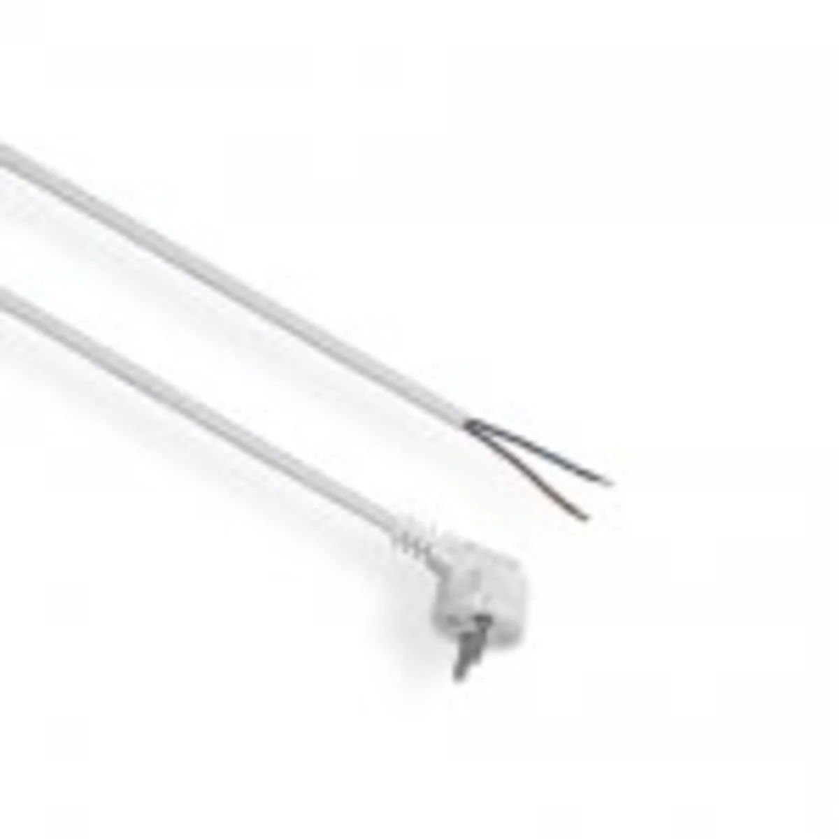 Przewód przyłączeniowy z zalewaną wtyczką kątową biały 250V~/16A PVC 2x1,5mm² - 5m PZ1,5-5-1 PZ1,5-5-1 - obrazek 1