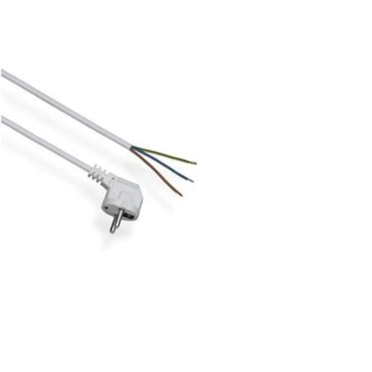 Przewód przyłączeniowy z zalewaną wtyczką prostą biały 250V~/10A PVC 2x1mm² - 3m PZ1P-3-1 PZ1P-3-1 - obrazek 1