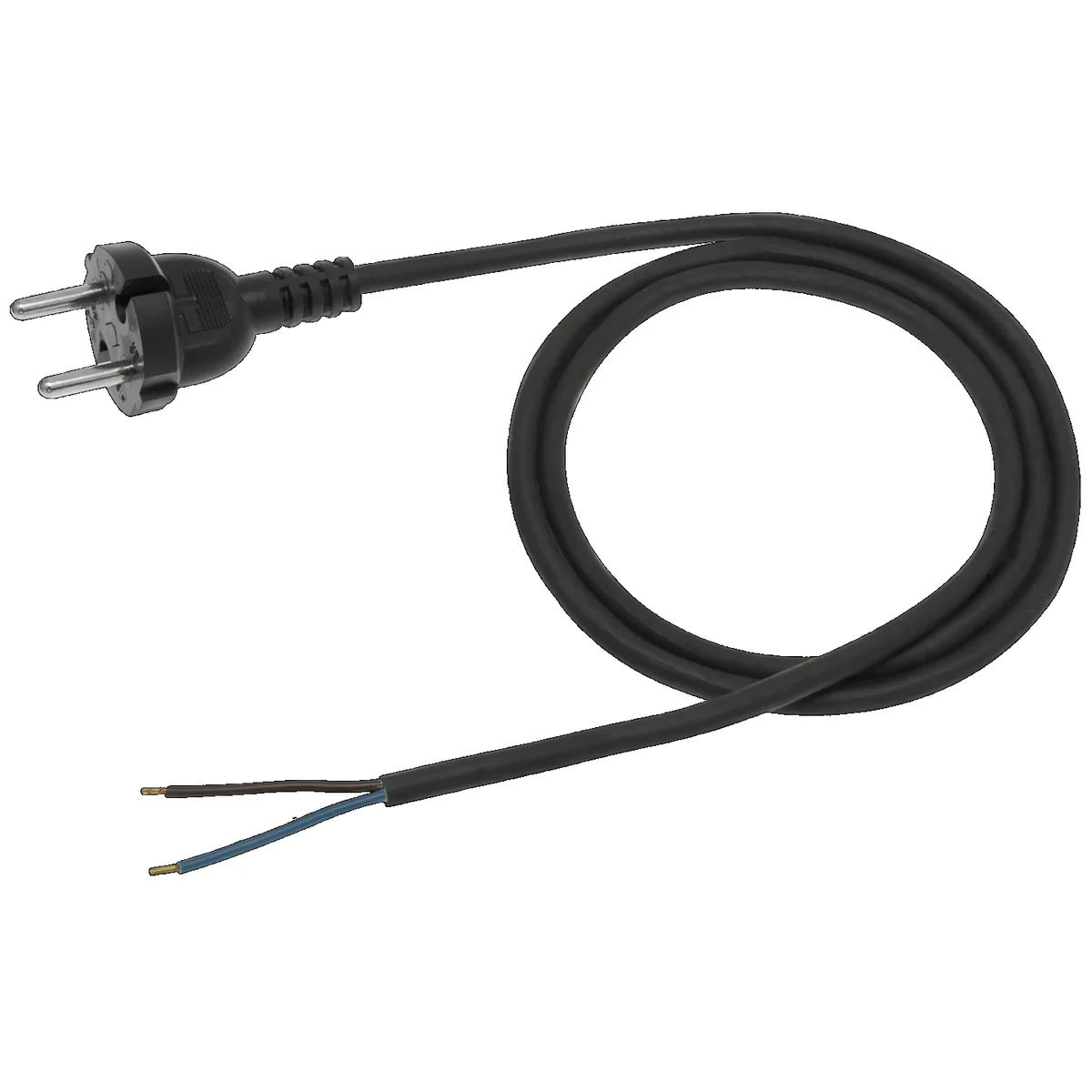 Przewód przyłączeniowy z zalewaną wtyczką prostą UNISCHUKO czarny 250V~/16A H05VV-F 3x1,5mm² - 3m PZ1,5P-03-2H05 PZ1,5P-03-2H05 - obrazek 1