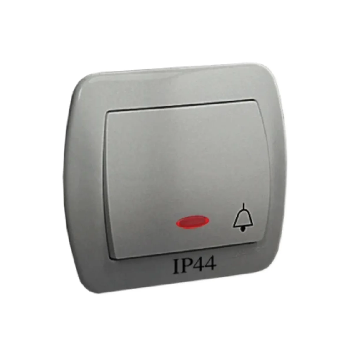 Przycisk "dzwonek" z podświetleniem bryzgoszczelny aluminium 10AX AD1BL/26 - obrazek 1