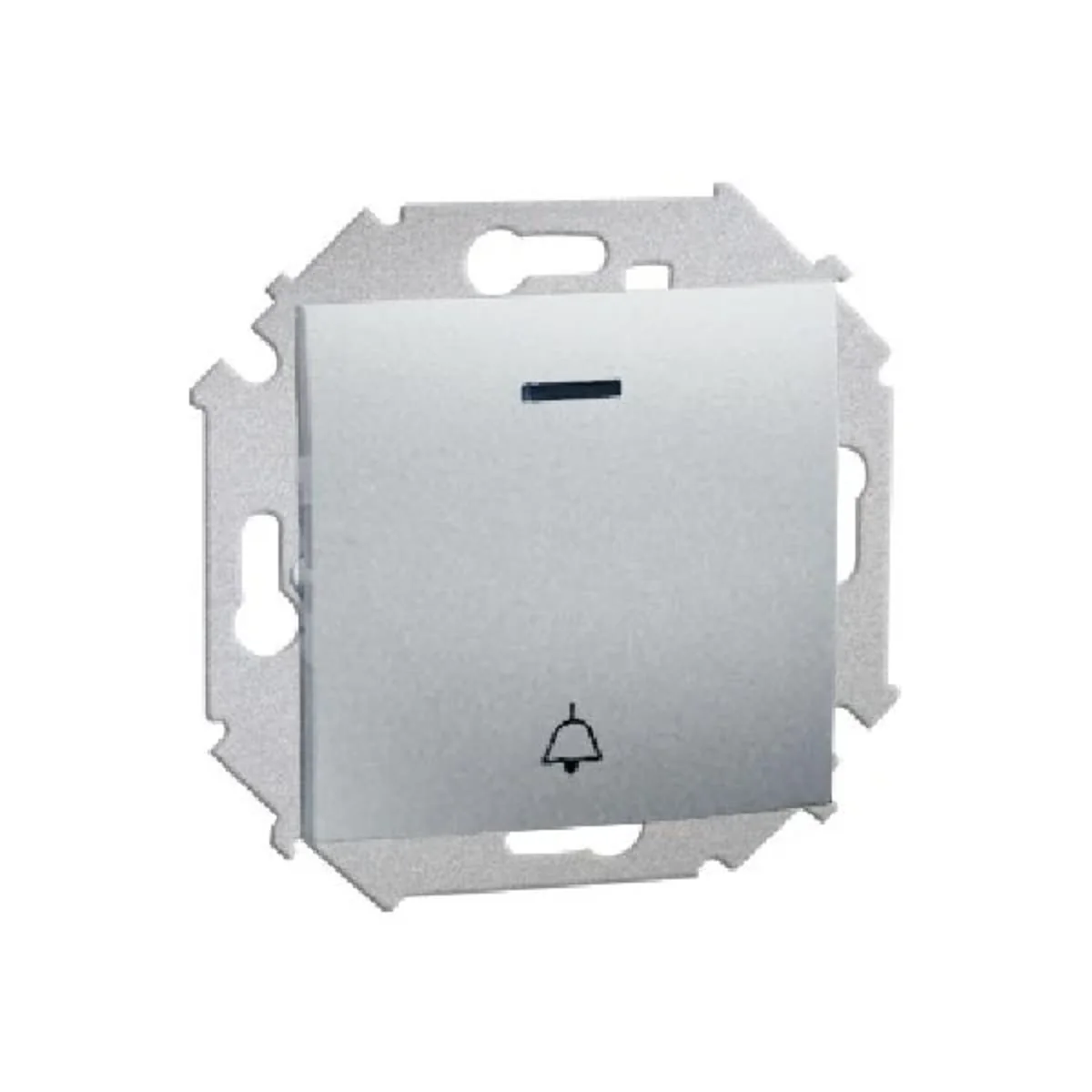 Przycisk "dzwonek" z podświetleniem (moduł) 10A 230V zaciski śrubowe aluminium (metalik) 1591162-026 - obrazek 1