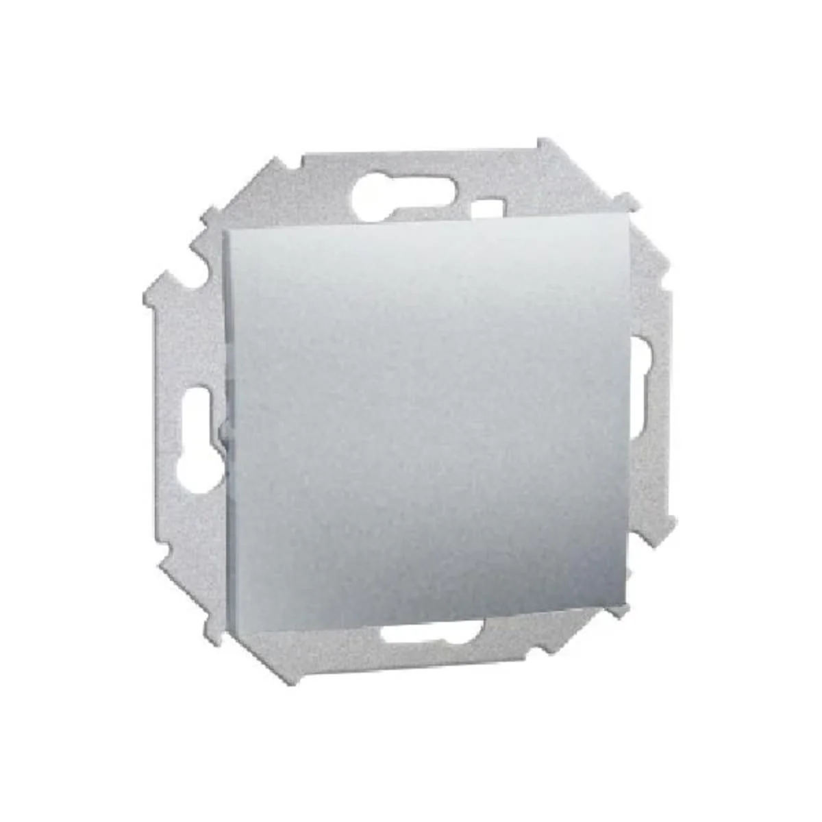 Przycisk pojedynczy zwierny bez piktogramu (moduł), 10A, 230V, zaciski śrubowe, aluminium (metalik) 1591150-026 - obrazek 1