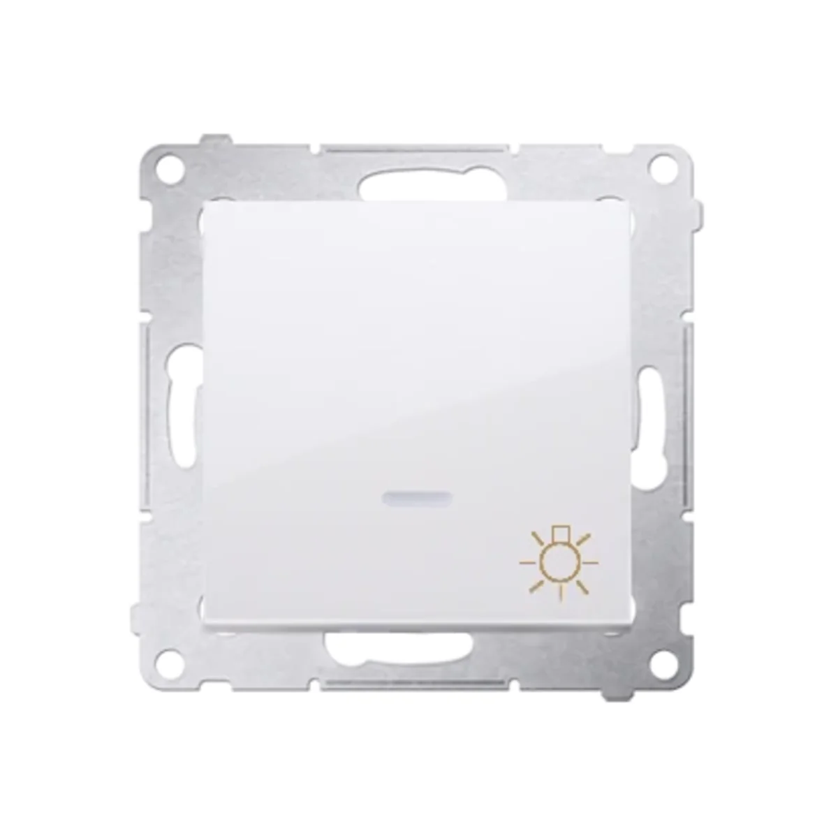 Przycisk "światło" z podświetleniem LED (moduł) 10A 230V szybkozłącza biały DS1L.01/11 - obrazek 1