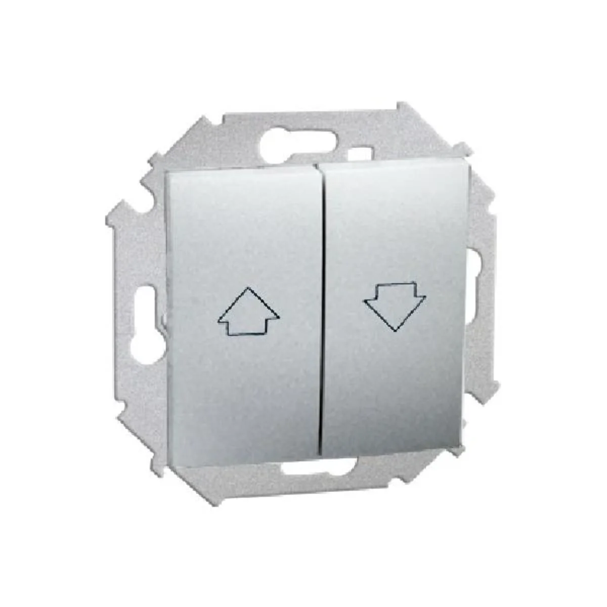 Przycisk żaluzjowy (moduł) 10A 250V zaciski śrubowe aluminium (metalik) 1591335-026 - obrazek 1
