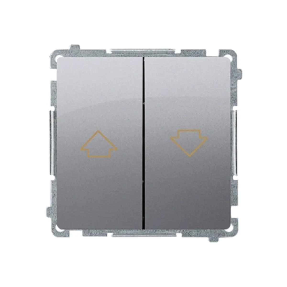 Przycisk żaluzjowy (moduł) 10A 250V zaciski śrubowe inox (metalik) BMZ1.01/21 - obrazek 1