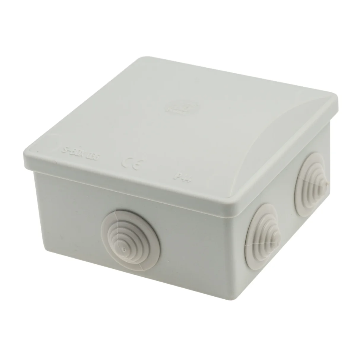 Puszka 80x80x40 klik, 6 dławików S-BOX 036 - obrazek 1