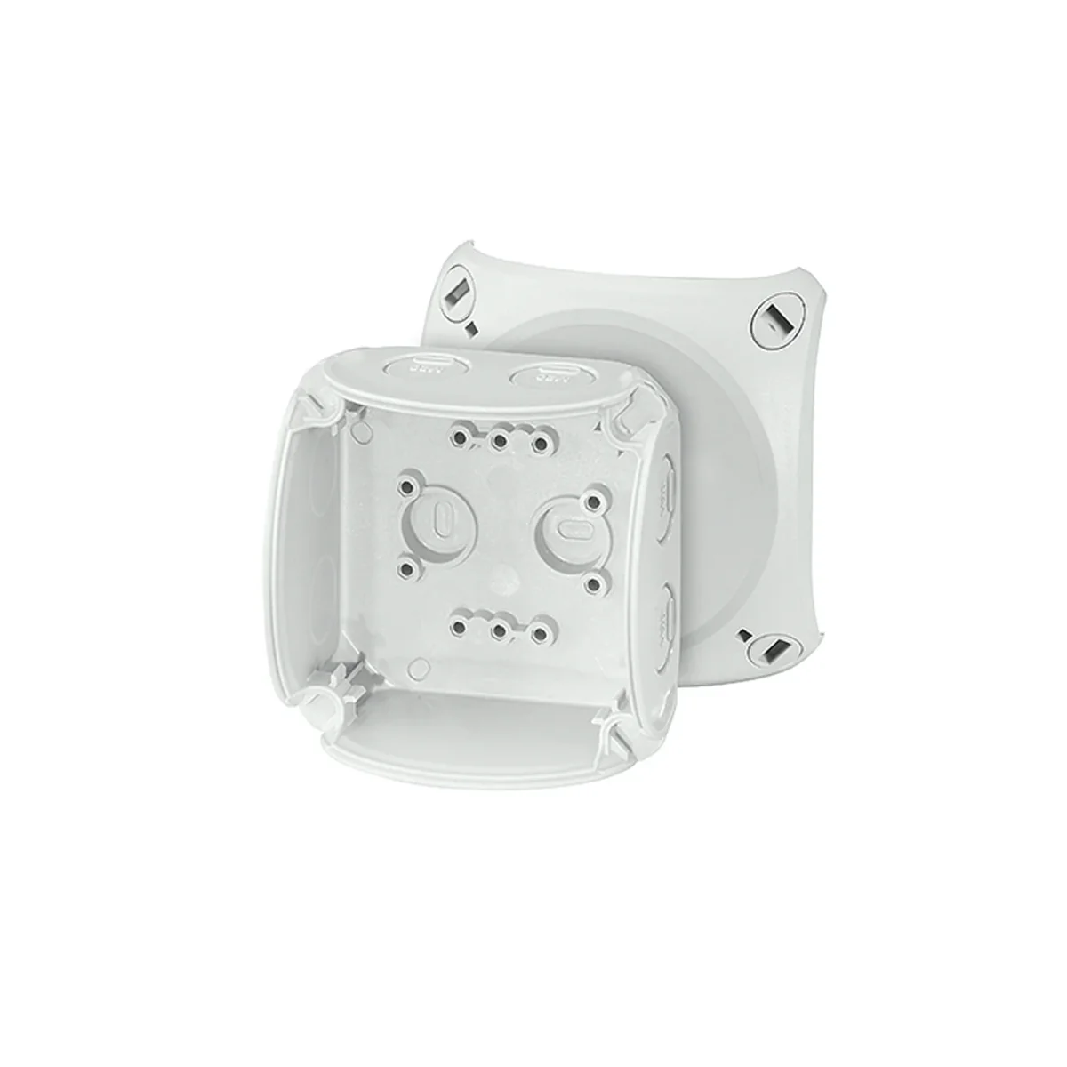 Puszka do instalacji zewnętrznych KF 0200 G 93x93x62mm IP66/IP67/IP69 szara 62000041 - obrazek 1