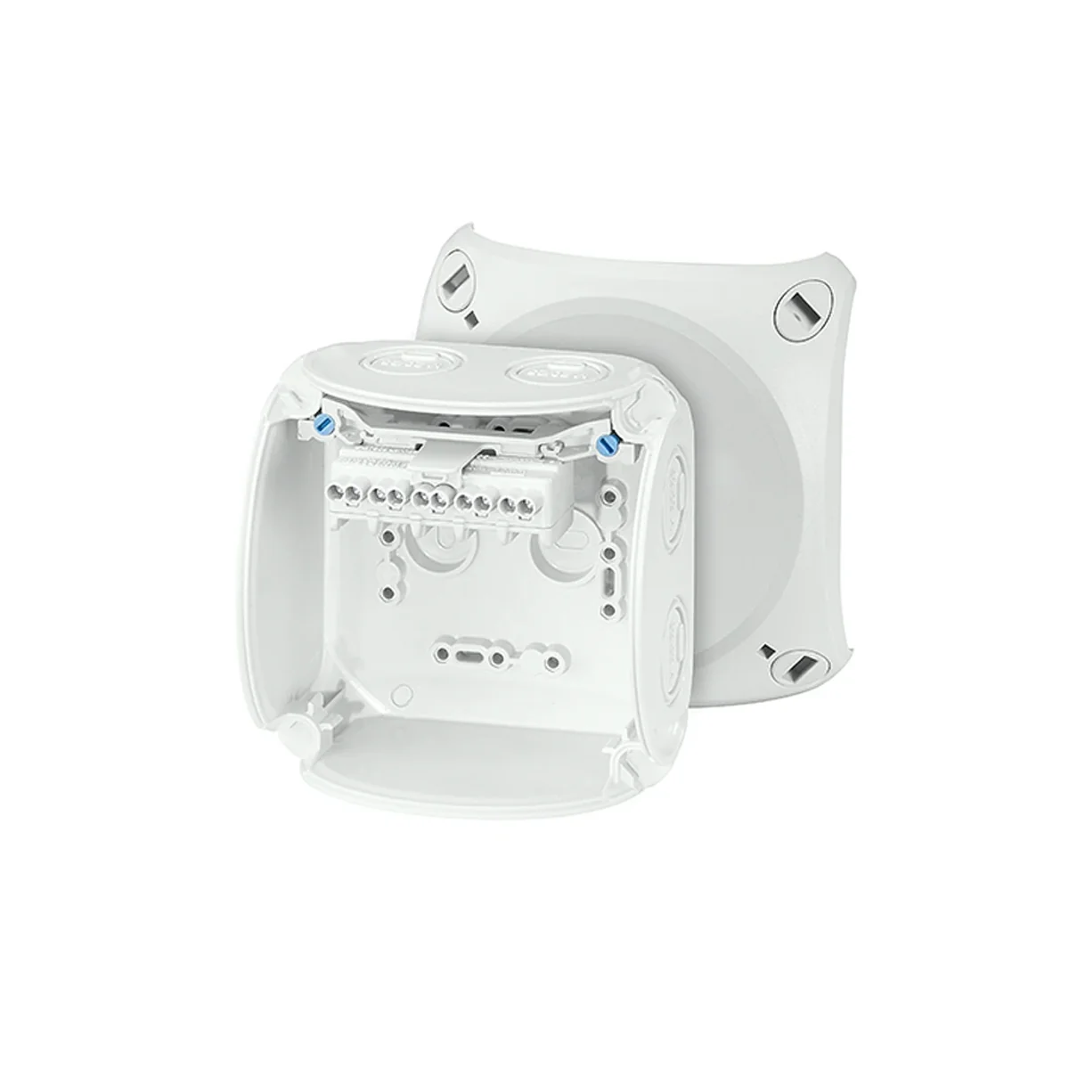 Puszka do instalacji zewnętrznych KF 0402 G 104x104x70mm z zaciskami 5-biegunów 2,5 mm2 Cu IP66/67/69 szara 62000047 - obrazek 1