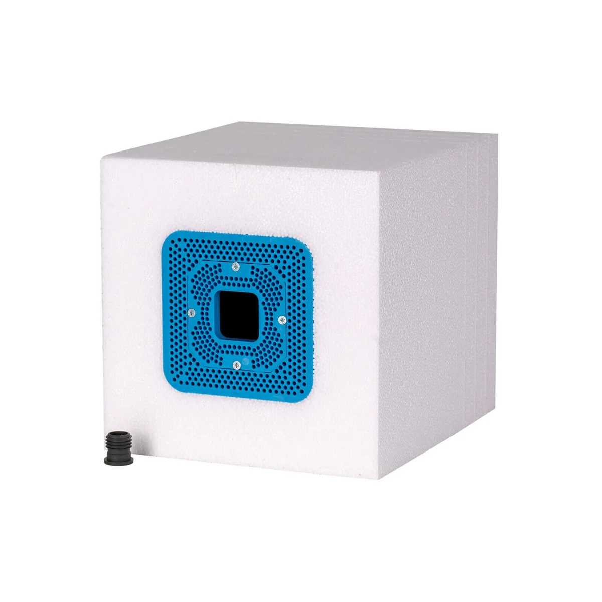 Puszka do ścian ze styropianem 60mm osadzona w bloku styropianowym 200x184x184mm 83113003 - obrazek 1